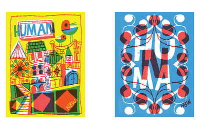 HueMAN 🌴🌞 illustration print silkscreen