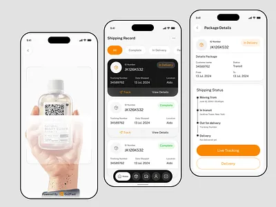 Package Tracking & Delivery App app design delivery app e commerce ecommerce app ios app design mobile app mobile design tracking tracking app ui uiux