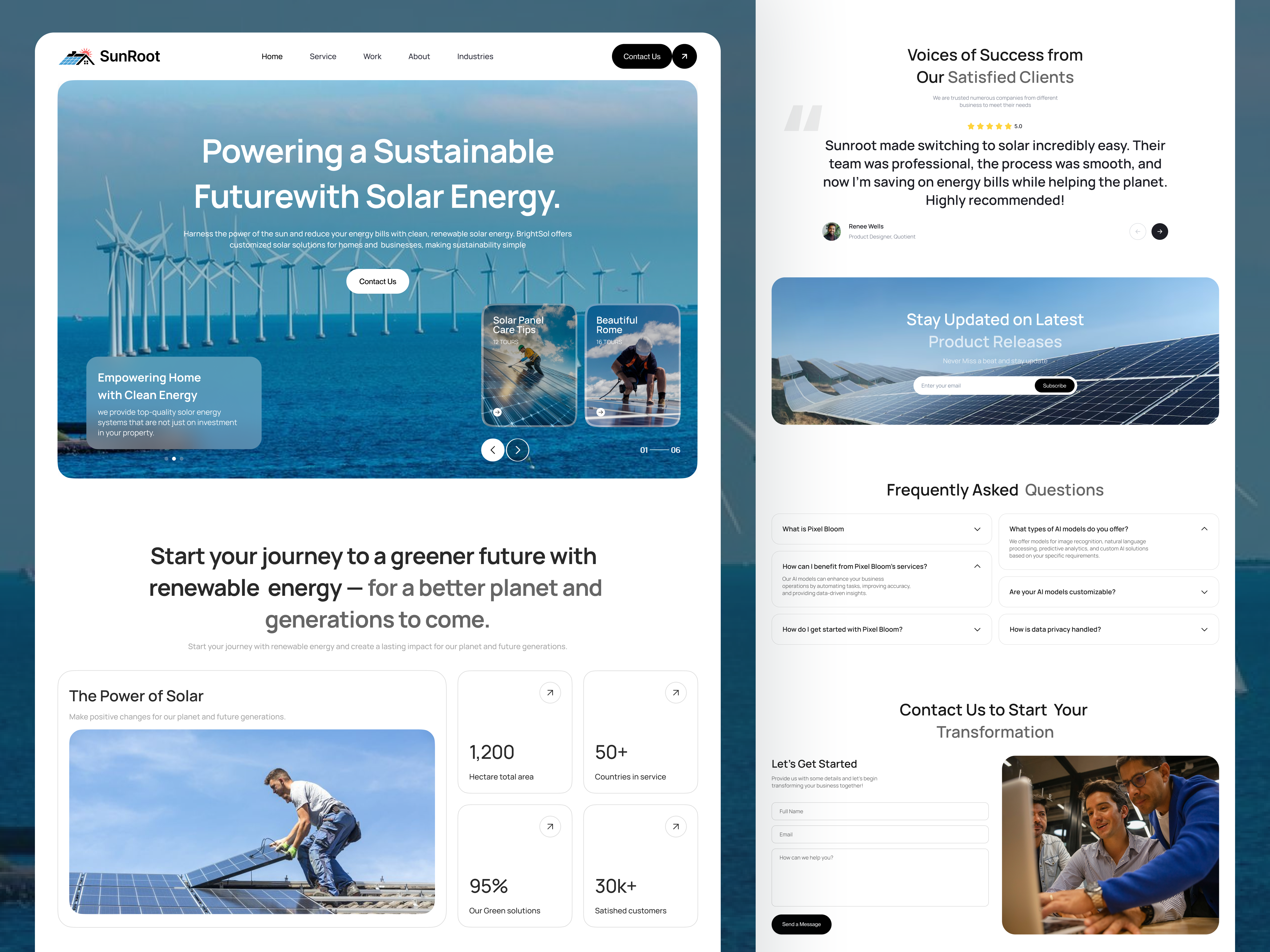 Sustainable Energy Website delisas delisas.com eco friendly eco system green energy website home page landing landing page modern ui saas solar energy solar powe solar website sustainable energy ui ux web ui