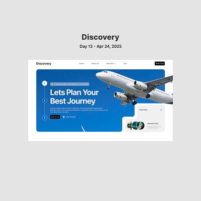 Discovery - Travel App Design figma hero web design landing page ui uiux design web design