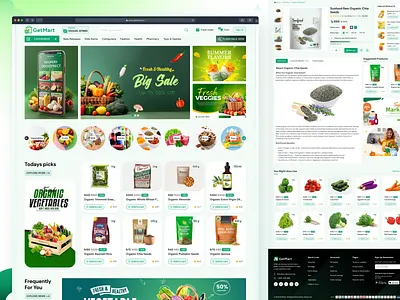 Groceries E-commerce Website Template cleandesign dailyui dribbble ecommerce ecommerce ui figmadesign fooddelivery groceries website grocerystore onlineshopping organicui productdesign responsivedesign ui design uiinspiration user experience ux design uxuidesign web ui website design