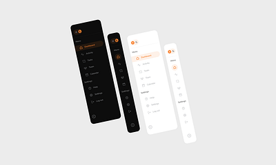UI Sidebars bar menu darkmode desktop interactive design lightmode sidebar ui ui design uiux ux web design