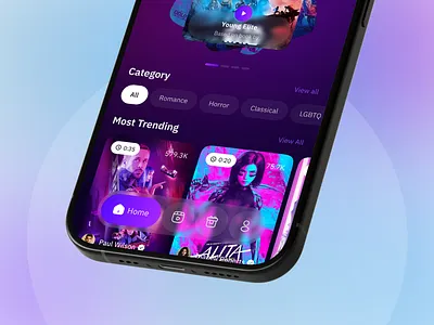 Movie Streaming Mobile App app design clean ios minimalist mobile app mobile ui design movie app movie streaming series streaming streaming app uiux video video stream video streaming app