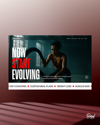 Personal Trainer Website - UI Design Exploration bold clean fitness fitness coach website personal trainer personal trainer ui personal trainer website web design website wellness