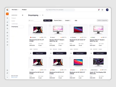 Ecomiq – Dropshipping Product Management in a SaaS E-Commerce app crm dashboard dropshipping dropshipping management e commerce product product design product management saas saas design saas e commerce ui uiux ux web app web builder web design