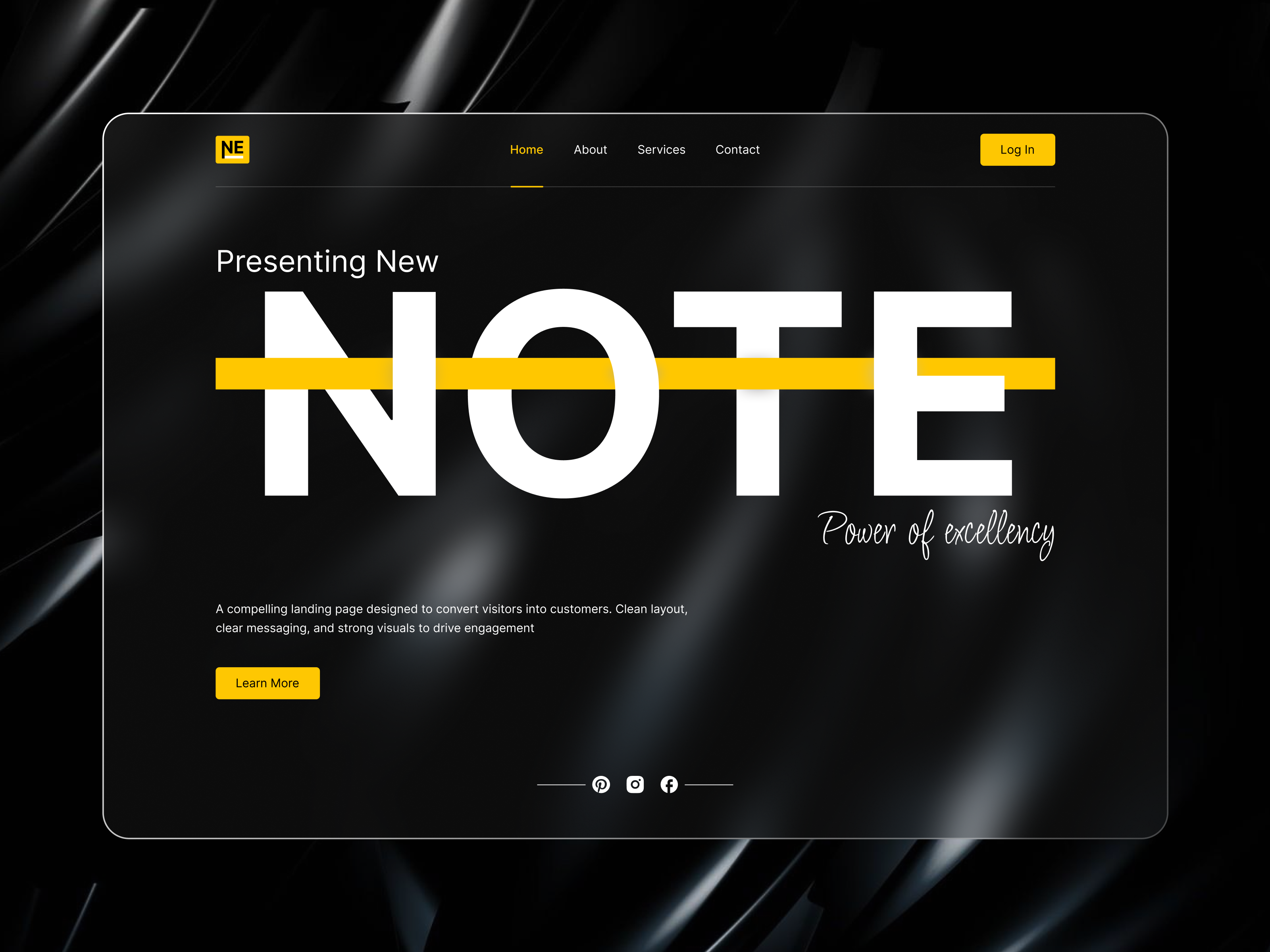 Landing Page - Hero Section UI/UX clean header hero area hero section landing page ui uiux web website