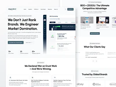 Web Design Pacific - Landing Page company profile design desktop figma homepage interaction design landing page landing page design landingpage saas typography ui uidesign uiux ux uxdesign webdesign website website design websitedesign