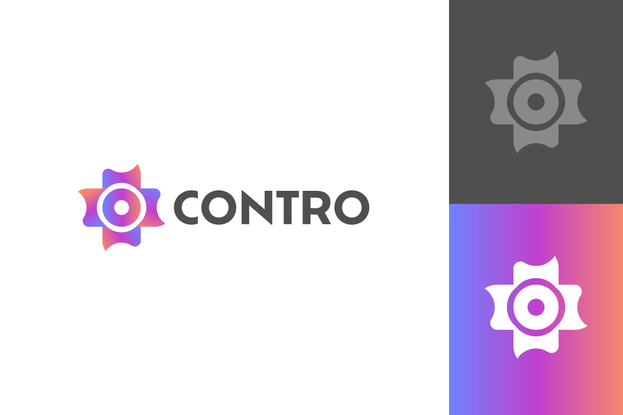 Contro logo design beauty brand brand identity branding circle colorful contro design flower gradient graphic design illustration logo minimal modern professional tech technology ui vector