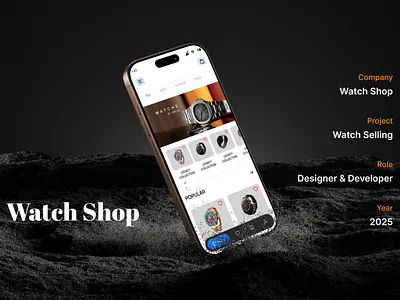 Watch Shop App app branding design figma graphic design illustration logo typography ui ux