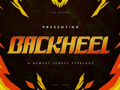 Backheel - Jersey Typeface apparel branding design display illustration logo modern poster quotes ui