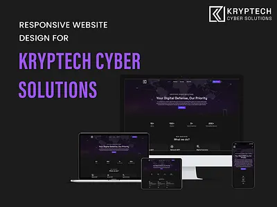 Kryptech Cyber Solutions - Responsive Website Design branding chevli vatsal cyber security website cyber solutions graphic design kashish kapadia kashish kryptech kryptech krytech solutions landing page logo logo designer ui vatsal vatsal chevli veecodes web design website website design website design ideas