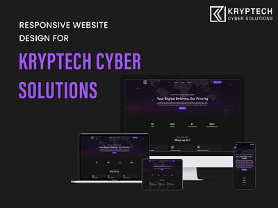 Kryptech Cyber Solutions - Responsive Website Design branding chevli vatsal cyber security website cyber solutions graphic design kashish kapadia kashish kryptech kryptech krytech solutions landing page logo logo designer ui vatsal vatsal chevli veecodes web design website website design website design ideas