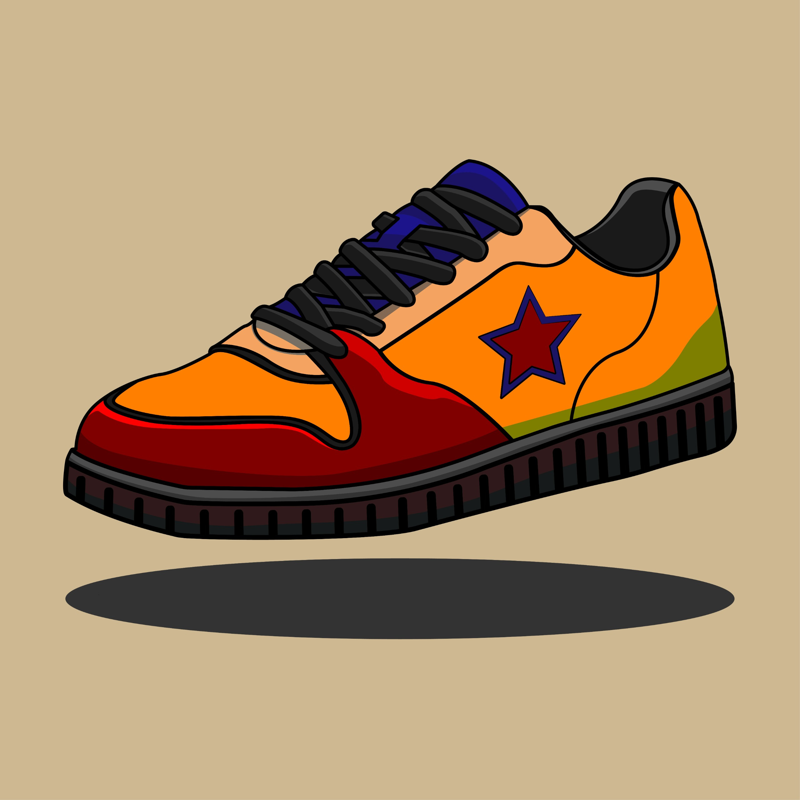 Modern Sneaker Vector Illustration