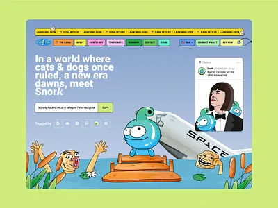 Snork - Fan Token Meme ai crypto crypto website defen design website mem meme nft pepe roadmap web design website crypto