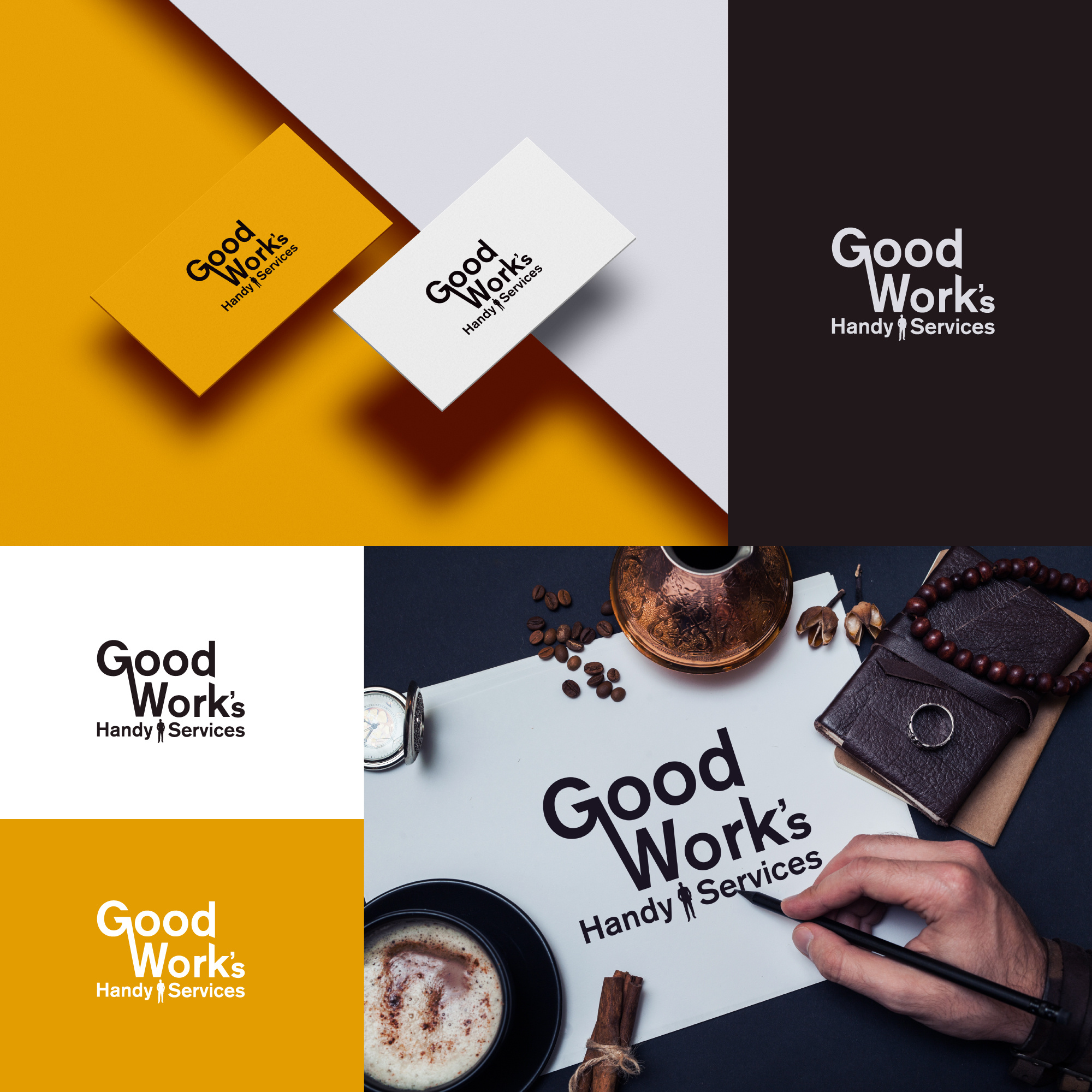 Good Works Handy Service Logo 3d animation branding graphic design logo motion graphics ui