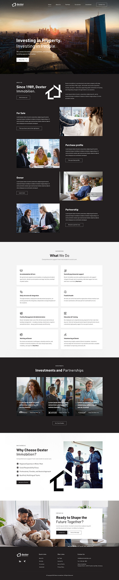 Dexter Immobilien - Webdesign website
