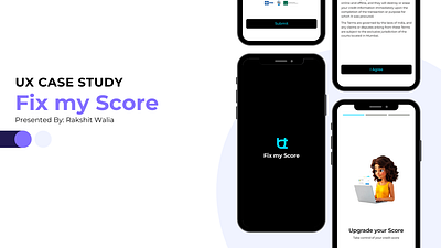 Fix My Score – UX Case Study dashboard design design mobile app design ui ui design ux uxdesign