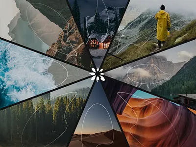 Primum Travel Branding | Compass logo beach branding compass logo design direction fire forest graphic design logo logotipu kurimas logotype mountain pidea river sea summer vector visual identity winter