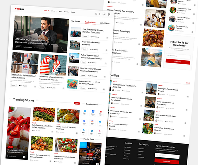 New Magazine landing page dashboard graphic design hero page home page landing page logo mobile app news magazine landing page trend design ui ui website uiux design ux web design website