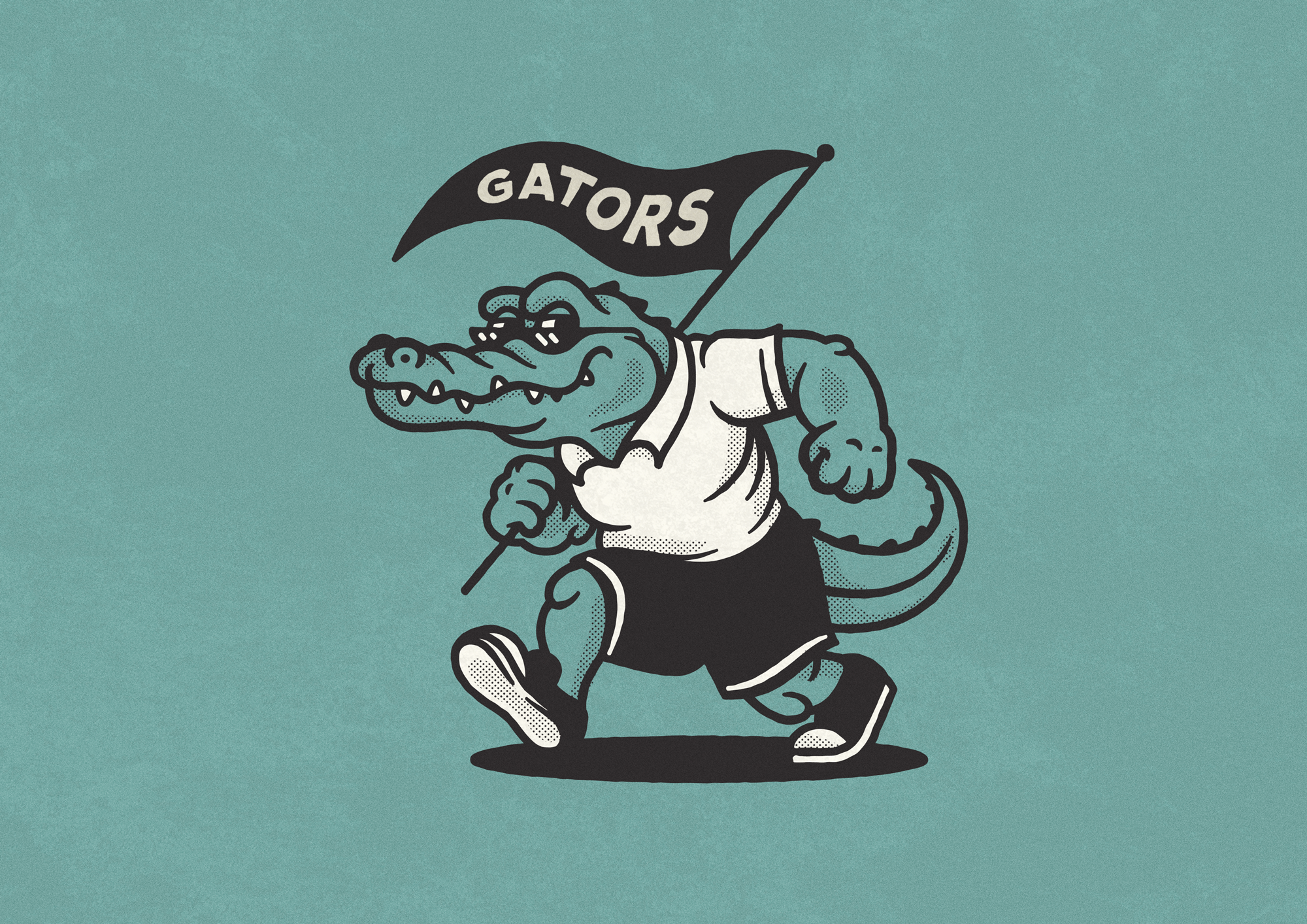 Gators Sport Old Style Logo alligator branding croc crocodile des design gator graphic design identity illustration logo logotype mascot sport team