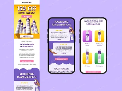Email Design for Hair Care Products Brand email email design email marketing email template graphic design newsletter newsletter design