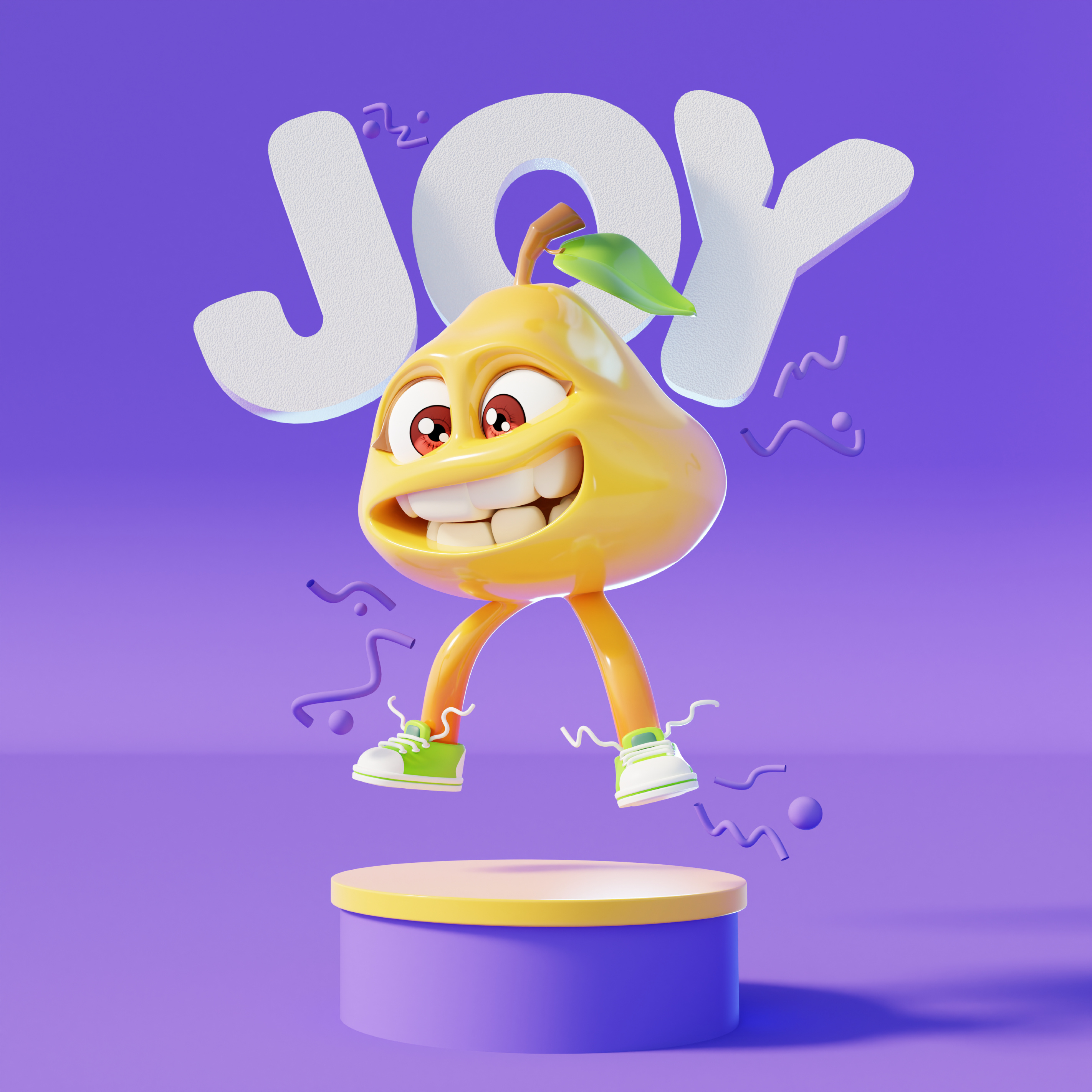 Joy/Fruits of the Spirit 3d animals animation bible branding cartoon character design characterdesign childrensbook fruits funny gamedesign happy illustration