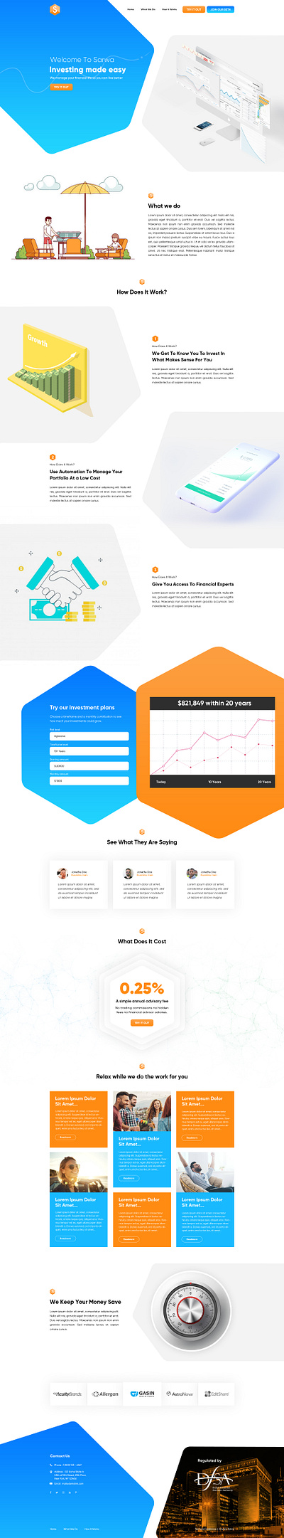 Homepage design concept for investment company graphic design homepage investment uiux webdesign