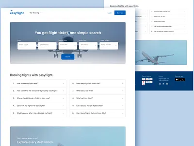 Travel website UI/UX design ( easyflight ) easyflight product design tour travel travel agency travel web design trip ui user interface design ux web design