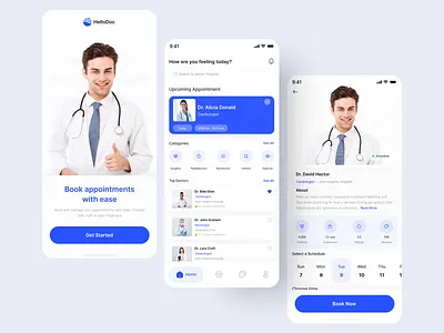 Doctor Appointment App app design doctorappointmentapp healthtech healthtechapp ui user experience design ux