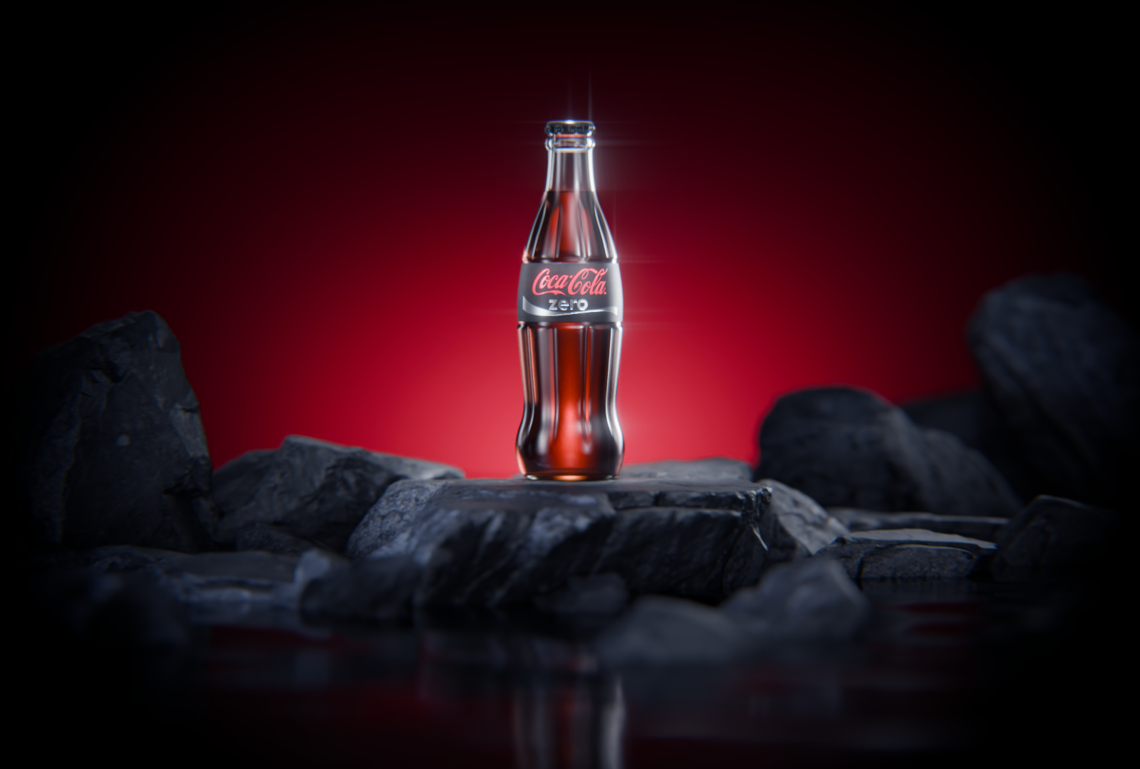 3d Cola bottle made with Blender 3d blender design render