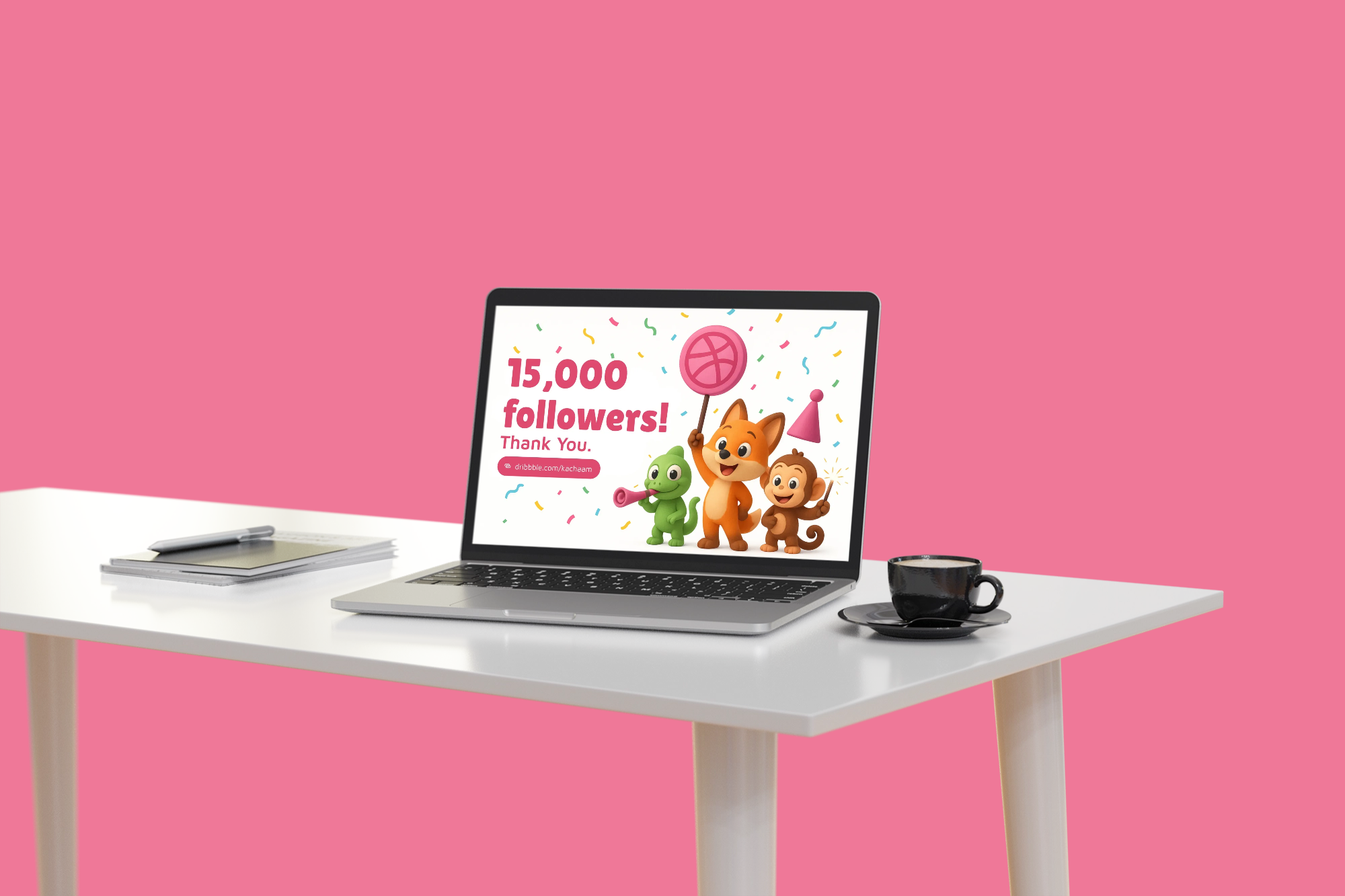 15,000 Followers! app branding celebration design dribbble graphic design illustration logo ui ux uxdesign vector