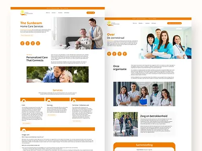Home Care Website Design care care website creative design health home care services logo parental care personalised services ui ux web web design website design