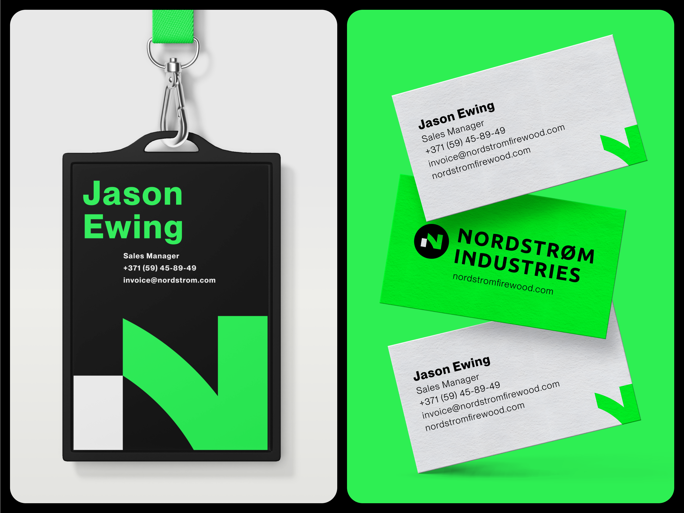 Example of Business Card Design, ID Card Design, Branding | Nordstrom
