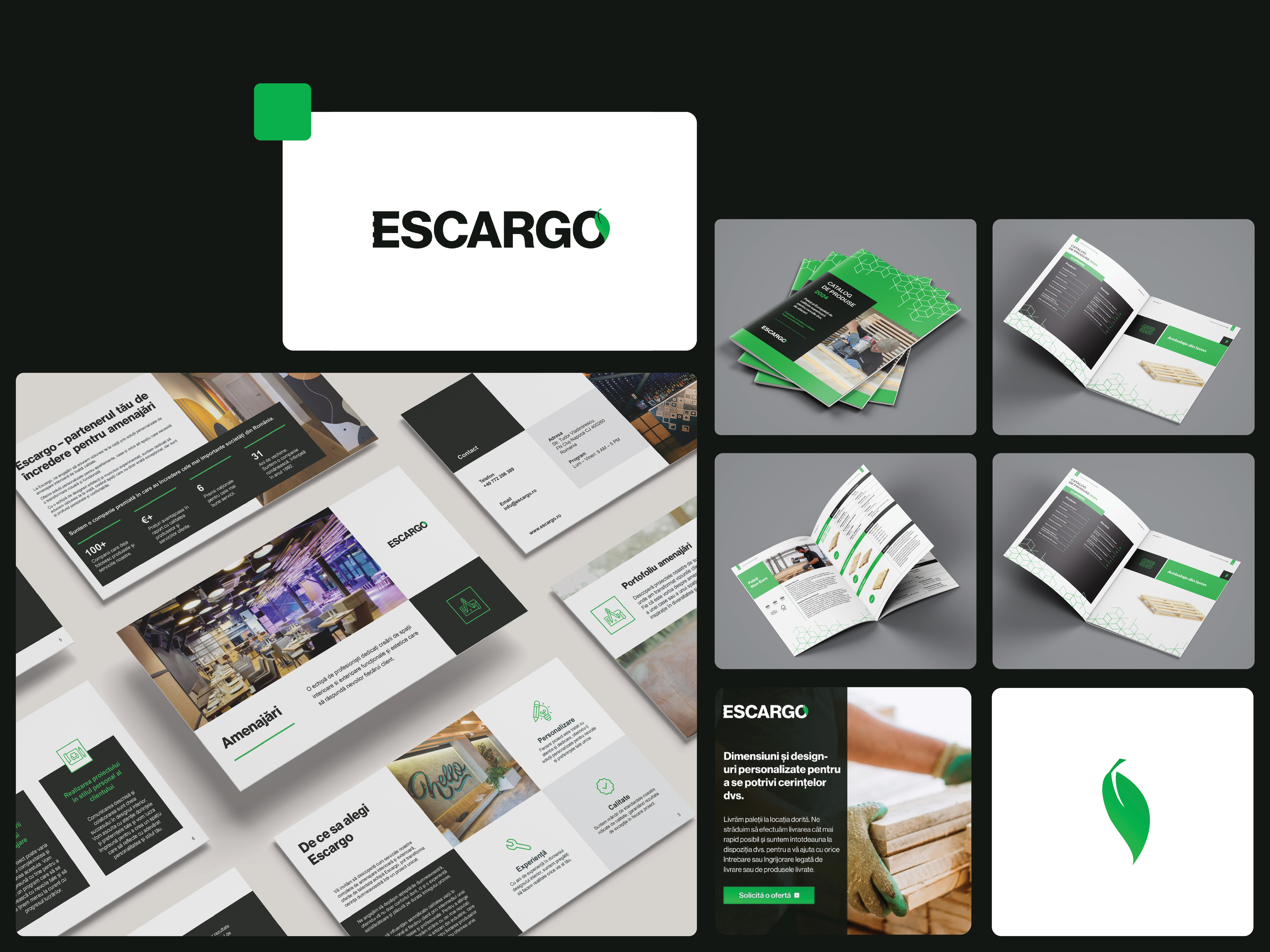 Branded assets for Escargo branded assets graphic design layout design presentation design