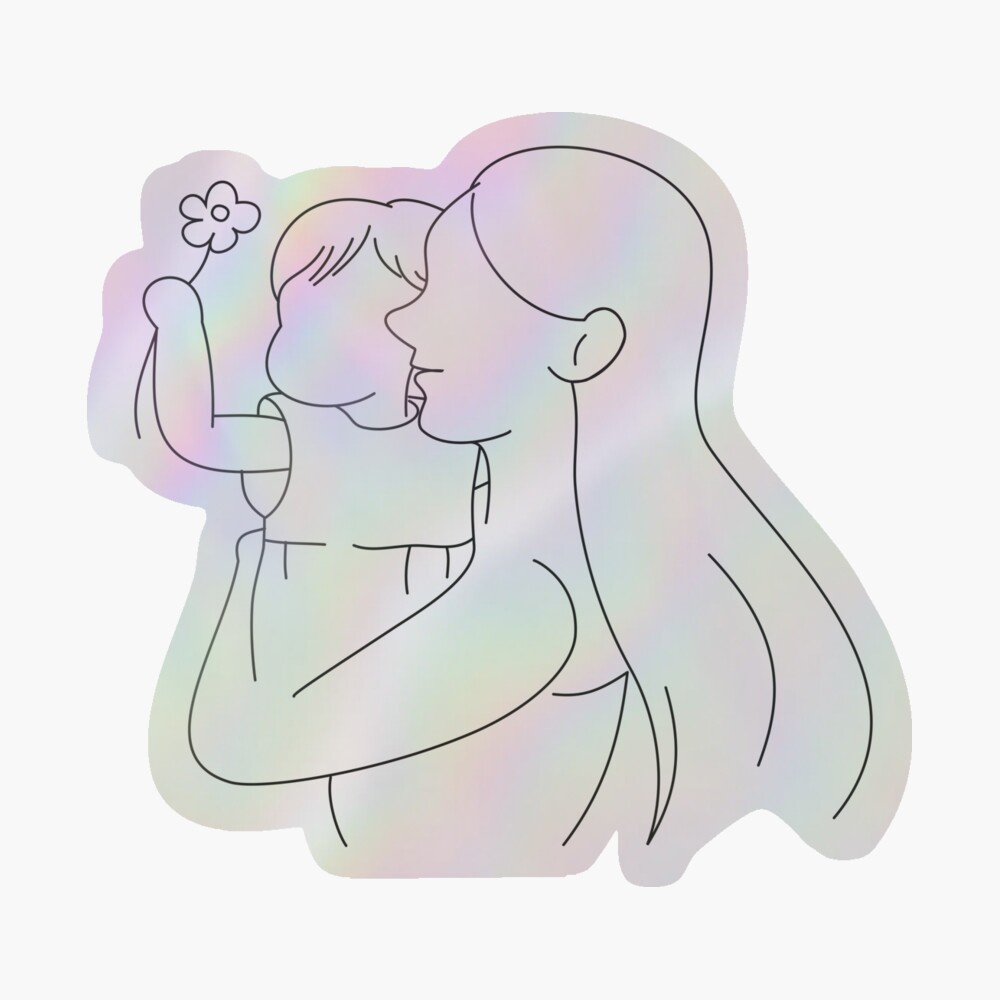 Mother and Daughter Hug Line Art – Minimalist Mother's Day Gift aesthetic best mama best mom cute daughter digital art drawing flower flowers gift for mom happy mothers day illustration line art minimalist mom mommy mother mothers day simple typography