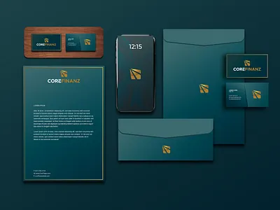 COREFINANZ Premium Finance Stationery Design & Branding branding graphic design motion graphics