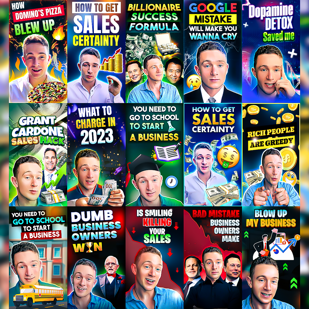 Reel Thumbnails 3d branding gaming graphic design reel thumbnail ui youtube youtube thumbnail