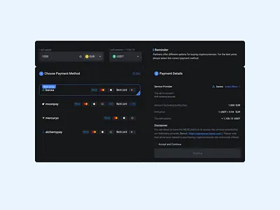 Buy crypto through a third party app crypto design graphic design illustration ui ux web3