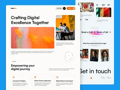 Digital agency landing page design agency homepage layout clean and modern web ui conversion focused website creative agency website design creative landing page design creative studio website design digital agency landing page dribbble landing page concept landing page design modern uiux landing page ui web design web design for digital services website designer