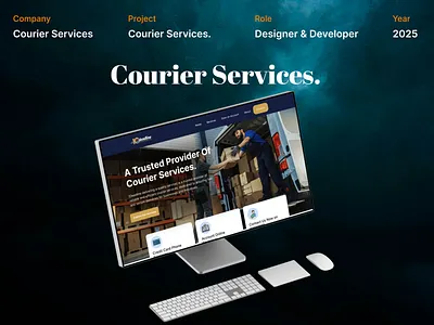 Courier Services Website app design figma graphic design illustration logo typography ui ux vector
