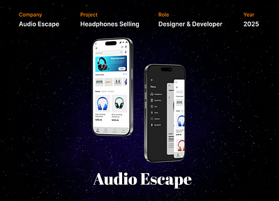 Audio Escape Shop App app design figma graphic design illustration logo typography ui ux vector