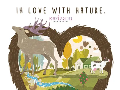 In love with nature. animals coexistence ecology love nature plants water