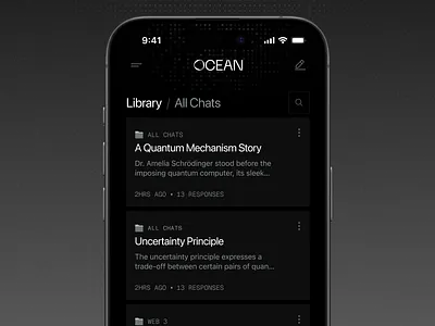Ai Chat Interface - Chats history agents ai artificial intelligence blockchain chat claude conversations crypto gemini gpt graphic design history ios mobile perplexity product prototyping ui ux web3