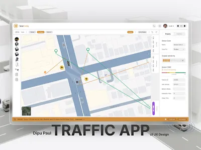Traffic App - SensConfig app design darkmood design configuration monitor design interface figma design google map interface design live dashboard map map design map ui mapbox mapzone sensor dashboard traffic app traffic management traffic tracker app transportation ui ux urban planning