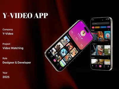 Y - VIDEO APP app branding design figma graphic design illustration logo typography ui ux