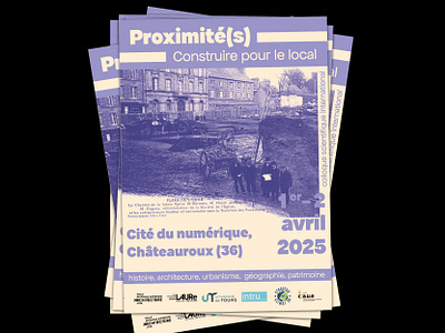 Affiche du colloque international Proximité(s) branding colors graphic design poster typography