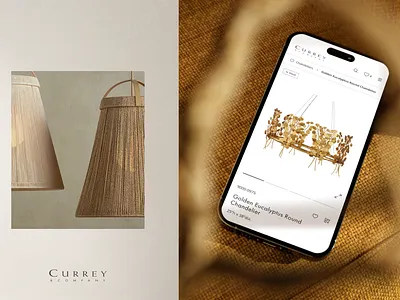 Currey & Company Website Redesign branding ecommerce elegent premium system design ui web design