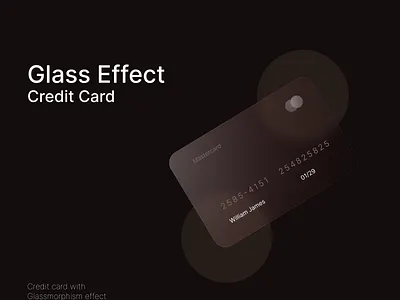 Credit card with Glassmorphism effect app branding crypto design graphic design illustration ui ux web3