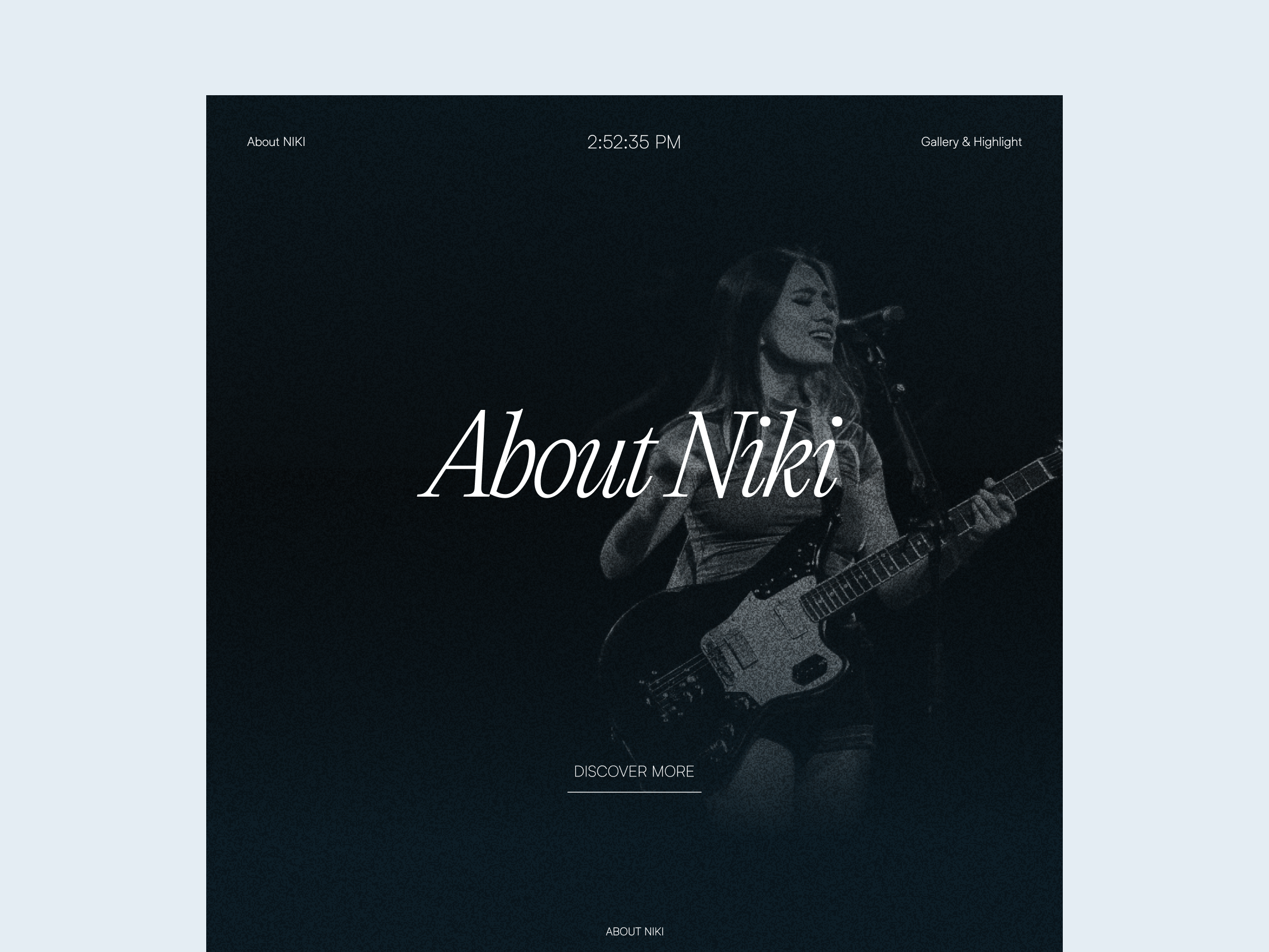 NIKI ASIAN TOUR - About NIKI about concert dark elegant elegant web elegant website minimalist minimalist web subpage subpage about tour ui