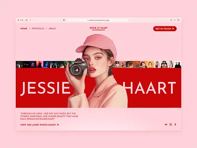 📸 Web design for the photo portfolio | Hyperactive colors concept cta design graphic design hero section hyperactive landing page photograph pink portfolio product design red ui uiux user experience user interface ux web design website